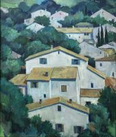 07 - Haeuser in der Provence -2009 -  60 x 50 - Acryl auf Leinfand